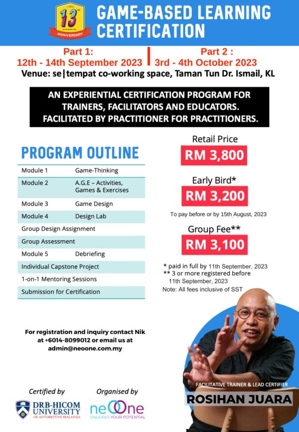 Game Based Learning Certification Malaysia