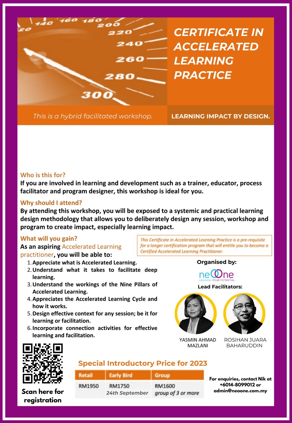 CERTIFICATE IN ACCELERATED LEARNING PRACTICE neOOne