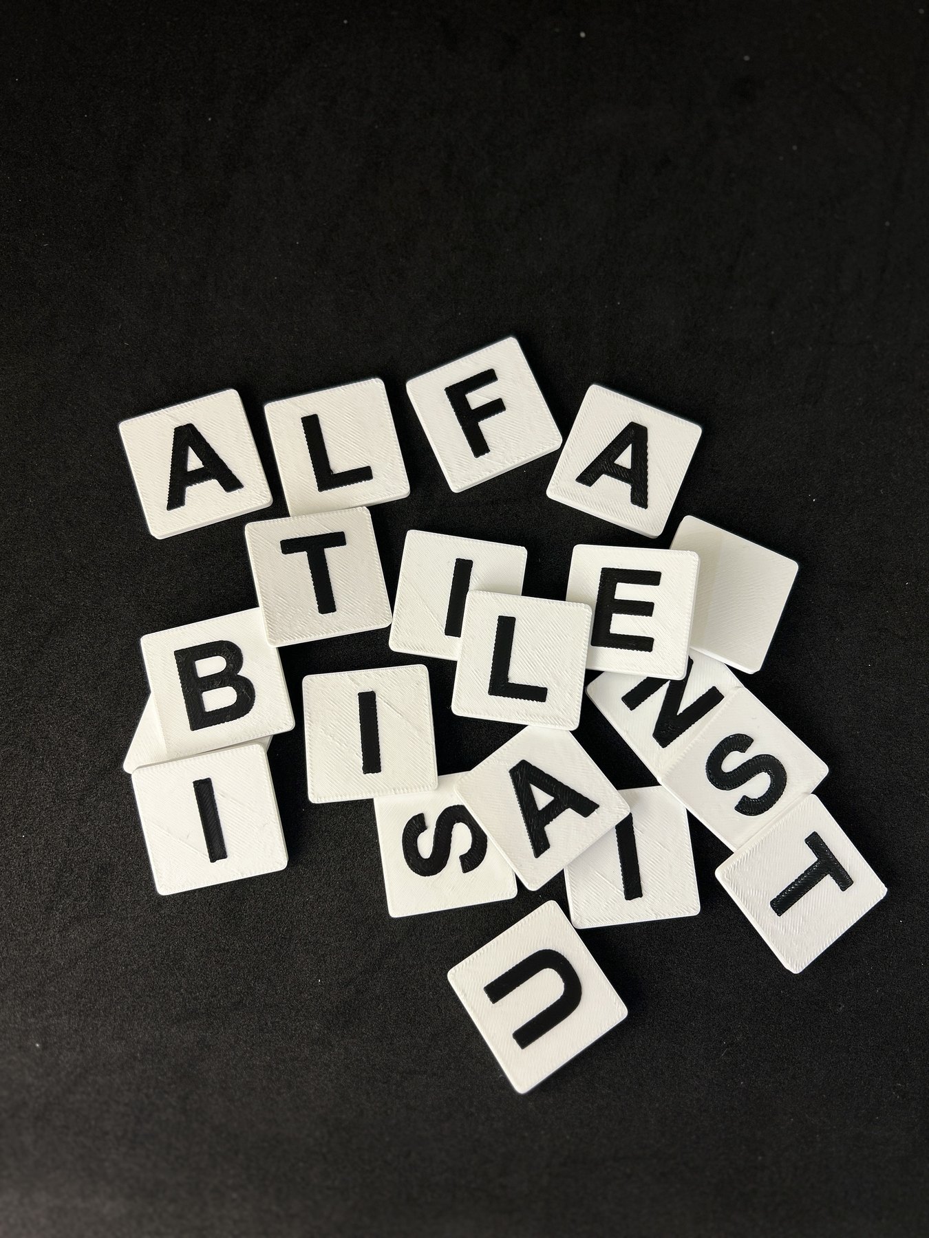 Alfa Tiles forming several words