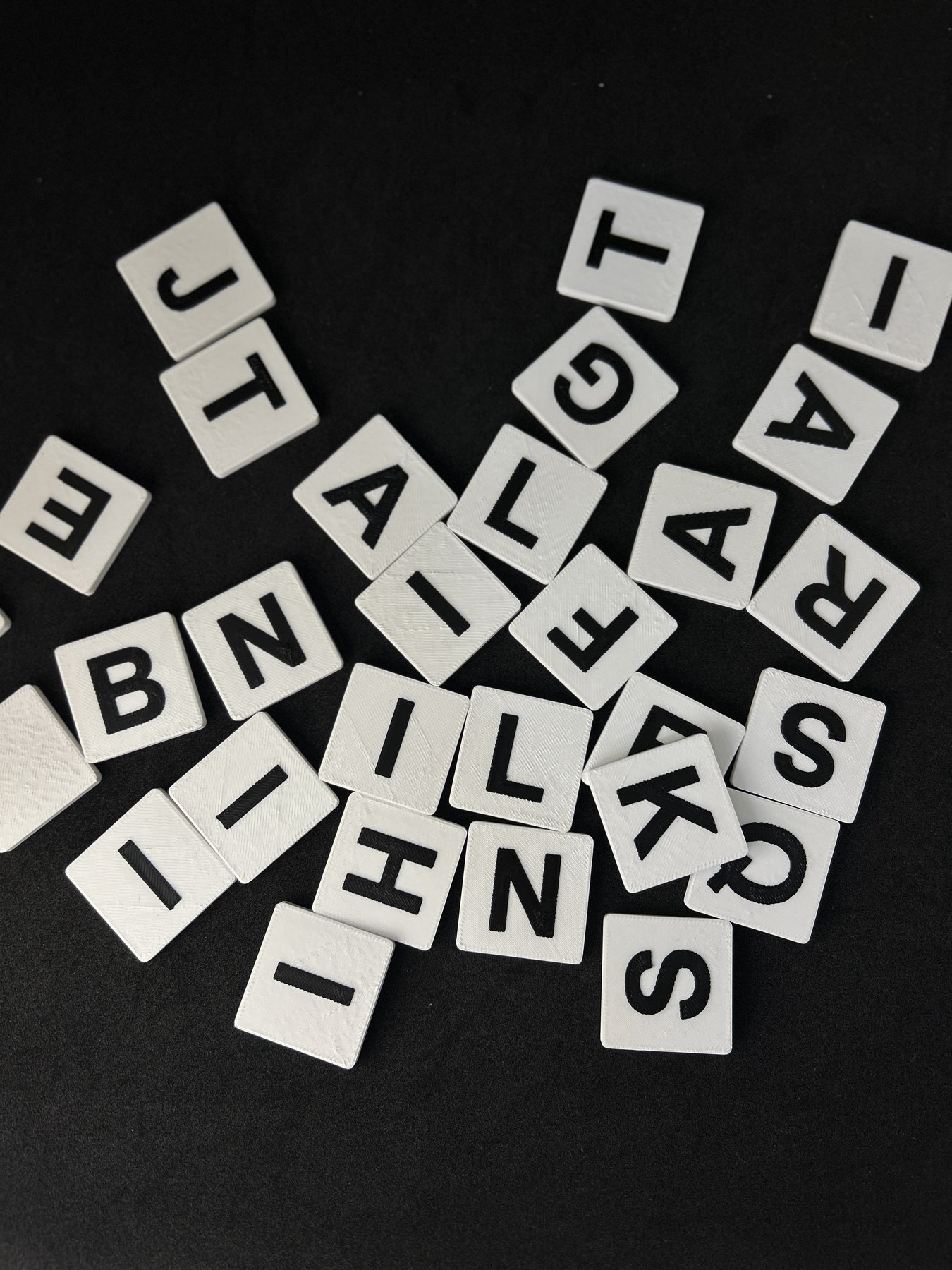 Alfa Tiles scattered during play