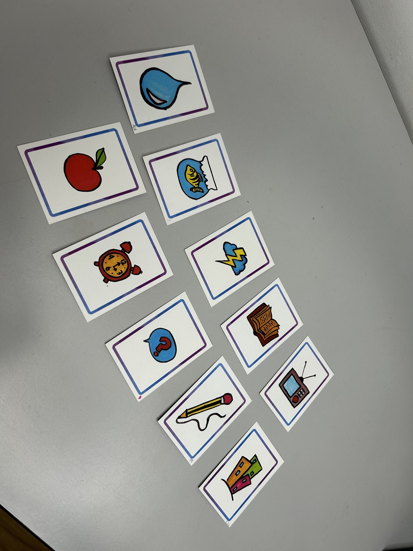 Ti Yan cards arranged on a table